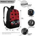 thumbnail image 5 of Uourmeti Cute Cartoon Face Design Backpack for Students, 17 Inch Smooth Zipper Portable School Backpack for Outdoor Daily Use, 5 of 6