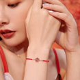 thumbnail image 4 of Zshan New Chinese Wind string word Hand Rope Vintage national tide short minimalist bracelet Lucky Red Rope gift, 4 of 5