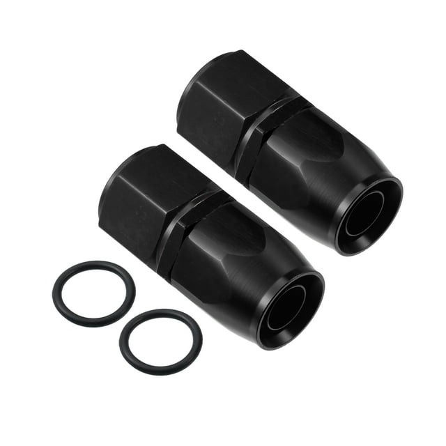 Adaptadores de línea de combustible hembra AN10 de 2 piezas, conector de línea de combustible de 0 grados para automóvil, aleación de aluminio
