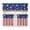 American Flag Star Design for 250th Anniversary, variant on FUIALDOLG Set of 3 Rod Pocket Valance Short Window Treatment Decor Curtains, Christmas Reindeer Washable Kitchen Curtain Valance and Tiers Set for Kitchen