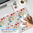 thumbnail image 4 of Long Mouse Pads for Desk,Baseball Football Pattern Desk Mats on Top Of Desks, Desk Mouse Pad Extra Large with 3mm Non-Slip Base and Stitched Edge for Gaming,Office,Work,Home 31.5"x15.7", 4 of 6