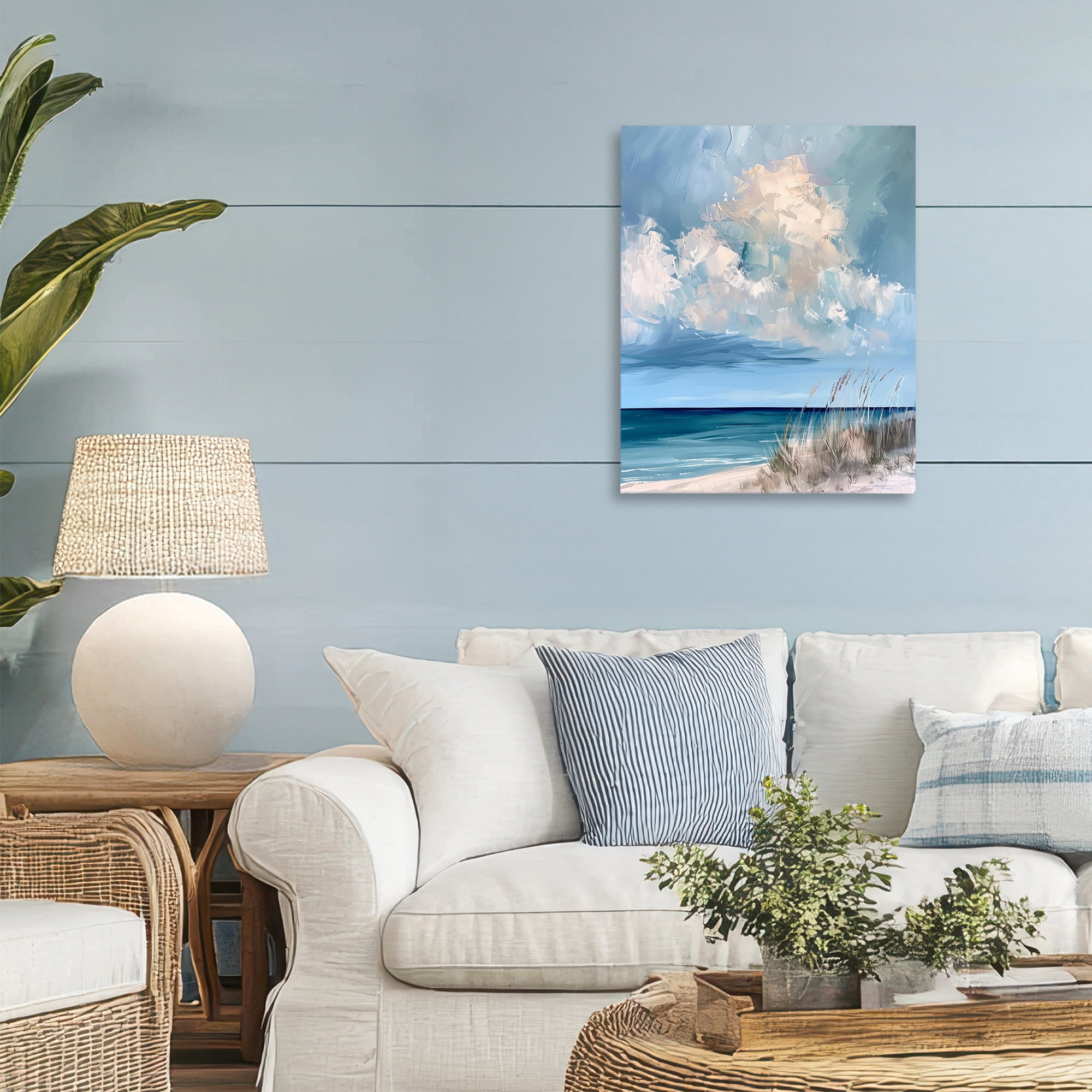 Stupell Industries A Storm Is Coming on Beach Canvas Wall Art, design by Petal Prints Design