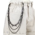 thumbnail image 6 of Yokua Hiphop Punk Metal Chain Belt with Silver Studs Adjustable Length Chain Belt, 6 of 21
