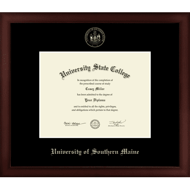 University of Southern Maine Diploma Frame, Document Size 9" x 7"