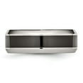 thumbnail image 3 of Chisel Stainless Steel Base with Polished Black Ceramic Center Beveled Band, 3 of 7