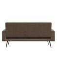 Z by Novogratz Stevie Futon, Convertible Sofa Bed & Couch, Pink Velvet