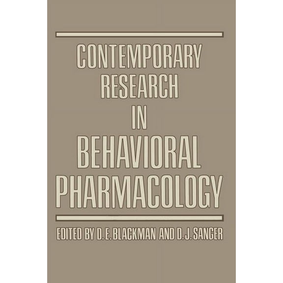 Contemporary Research in Behavioral Pharmacology, (Paperback)