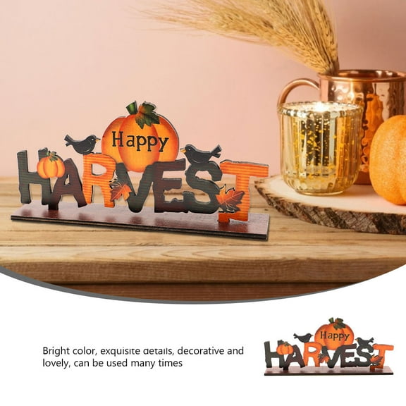 Supvox Thanksgiving Table Centerpiece Thanksgiving Ornament Multi Wood Friends 1pc