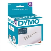DYMO LW Address Label Rolls, 30252, Rectangular, 1 1/8" x 3 1/2", White, 350 Labels Per Roll, Box Of 2 Rolls