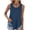 Navy, variant on OIOLOYJM Womens Loose Fit Casual Flowy Tank Tops Square Neck Trendy Sleeveless Pleated Front Summer Tops Clothes Spring Vacation Beach Outfits Army Green S