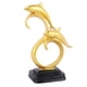 thumbnail image 4 of Estatuilla de delfín, Color dorado, elegante, Simple, duradera, resina, decoración de delfines ampliamente utilizada para gabinete de oficina familiar, 4 of 5