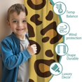 thumbnail image 3 of Blackout Kids Curtains,Yellow and Brown Of Leopard Print Childrens Insulated Curtains Set Of 2,Bedroom Essentials,Toddler Room Decor 52"x84", 3 of 5