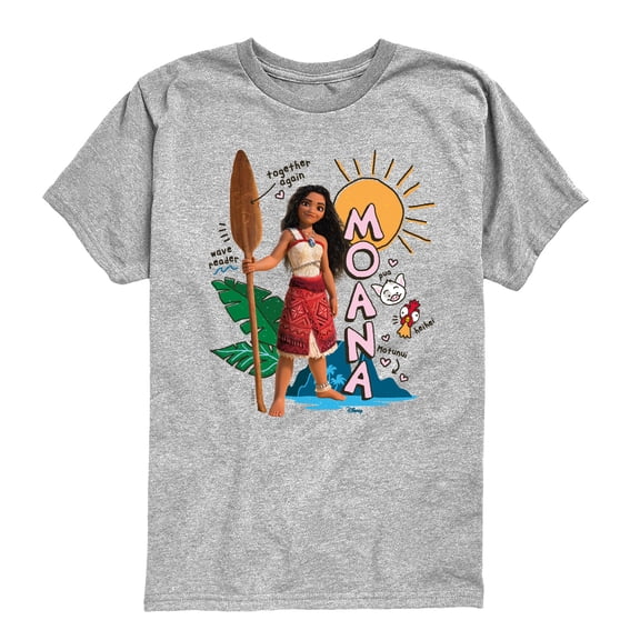 Moana - Moana Sketchbook - Youth Boys Short Sleeve Graphic T-Shirt