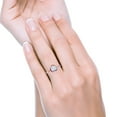 thumbnail image 6 of Rose Tone, Simulated Cubic Zirconia Size-7 Heart Art Deco Multi Color Wedding Bridal Ring 925 Sterling Silver, 6 of 7