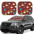 thumbnail image 6 of Kdxio Coffee Cups Print 2-Piece Sun Shade Front Windshield - Foldable Car Front Window Sunshades For Most Sedans Suv Truck, 6 of 6