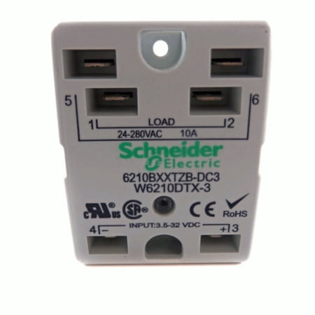 Schneider Electric 6000 Series 10A Solid State Relay 6210BXXTZB-DC3 price history on PriceWatchPro