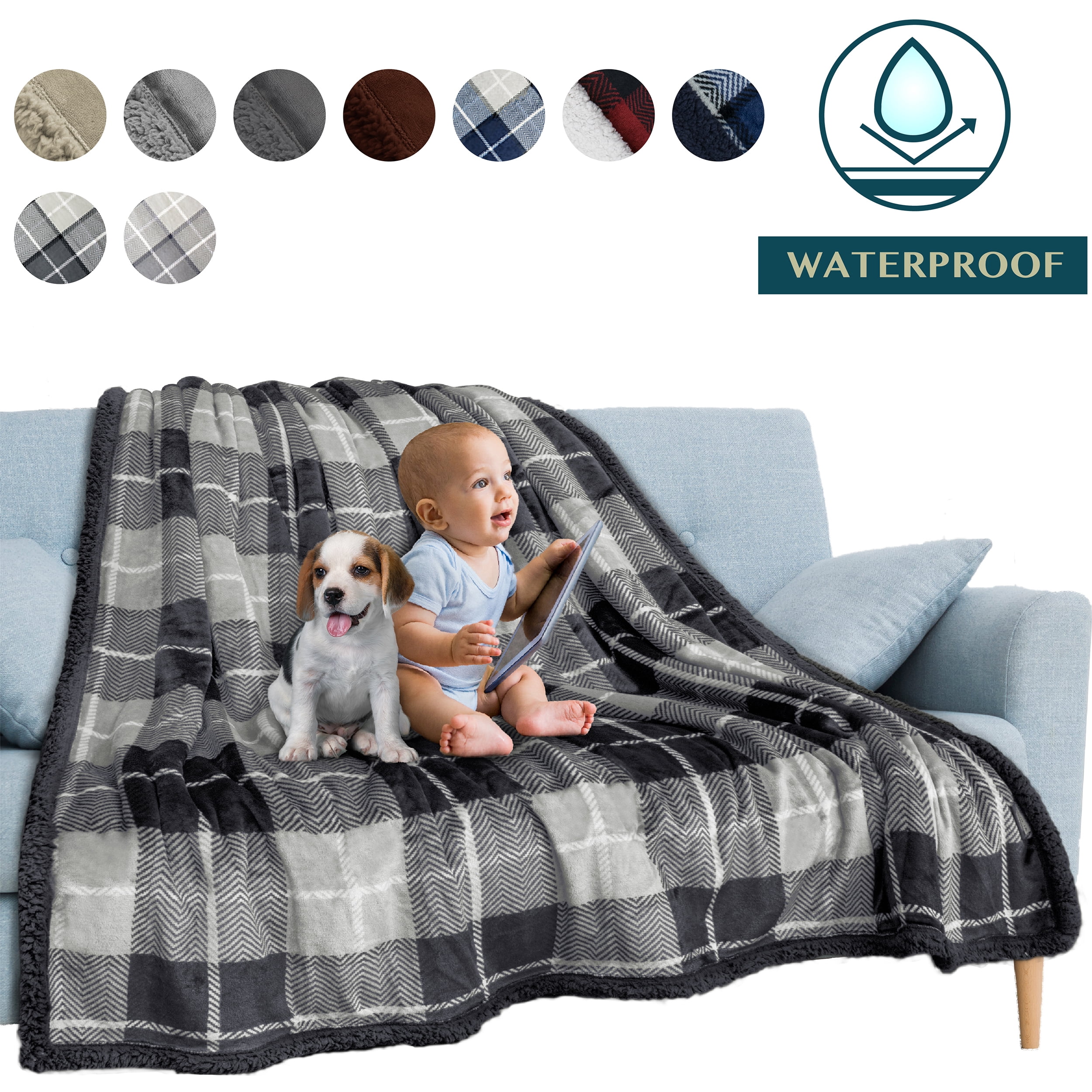 PAVILIA WATERPROOF Blanket For Couch, Sofa Waterproof Dog Blanket for