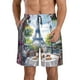 thumbnail image 1 of Fotbe Parisian Cafe With Eiffel Trajes de Baño Estampados para Hombre, Shorts de Verano de Secado Rápido, Ropa de Playa, Bañadores-Medium, 1 of 6