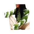 thumbnail image 6 of Qiylii Women Love Heart Print Sweater, Long Sleeve O-neck Knitted Pullover, 6 of 9