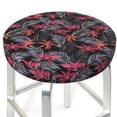 thumbnail image 3 of Lsque Colorful Hawaii Palms Round Bar chair cushion covers Velvet Fabric Premium Comfort Protects from Scratches and Stains for 14-17 Inch Chair- 13 inch, 3 of 7