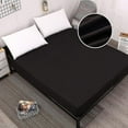 thumbnail image 2 of Waterproof Fitted Sheet Bed Sheet Mattress Protector, Black, 180x200cm, 2 of 5