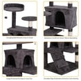 thumbnail image 4 of SuperDeal 55" Cat Tree Tower Double Condo W/Scratching Post Pet Kitty Playhouse, Dark Gray, 4 of 10