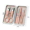 thumbnail image 2 of Manicure Pedicure Kit, Nail Grooming Tools, 18 In 1 Stainless Steel Nail Care Set with Rose Gold Finish and Pink Zipper Leather Travel Case, Portable and Durable, 2 of 6