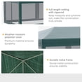 thumbnail image 6 of Outsunny 20' x 10' Outdoor Party Tent Gazebo Wedding Canopy with Removable Mesh Sidewalls, Green, 6 of 9