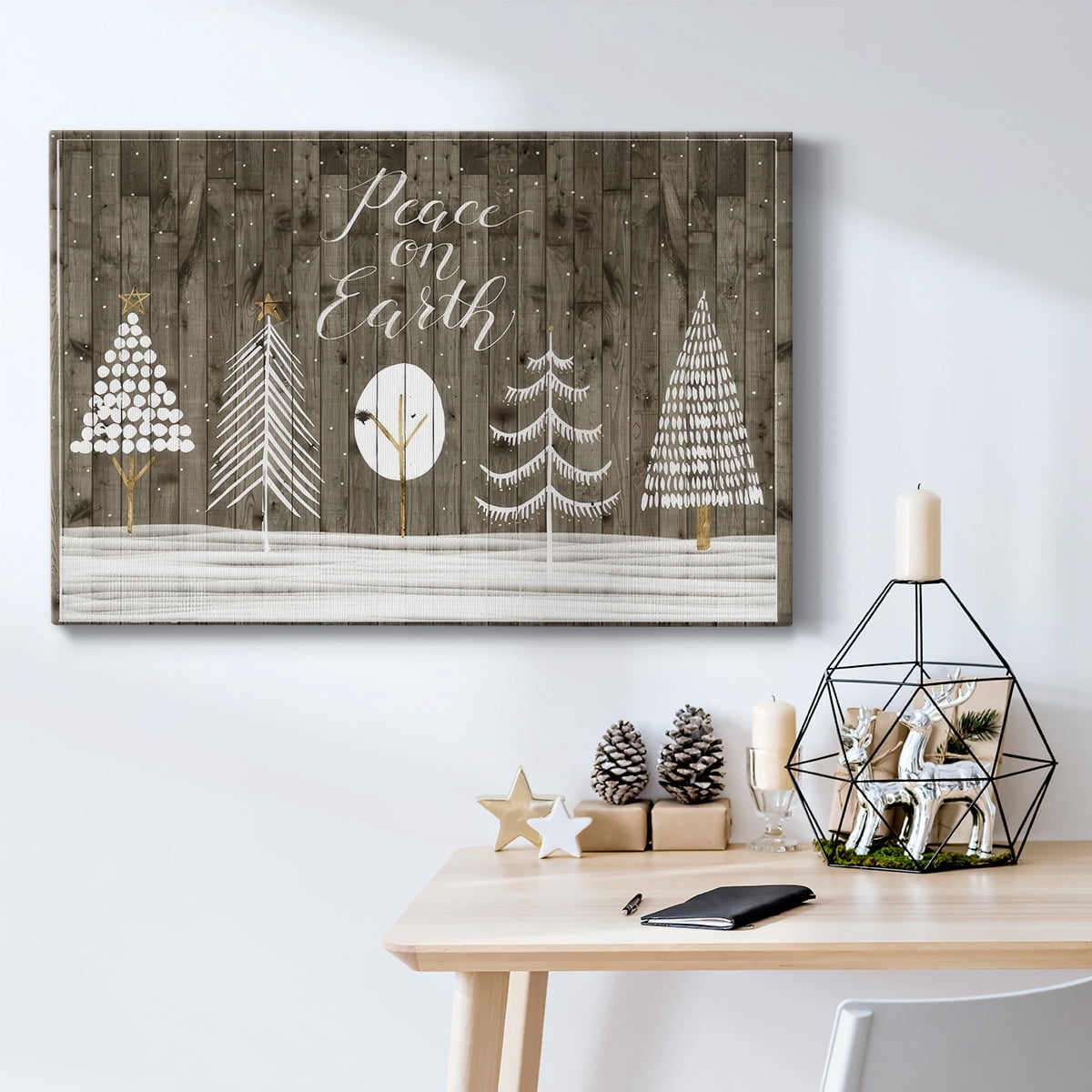 Wooded White Christmas Collection A- Gallery Wrapped Canvas