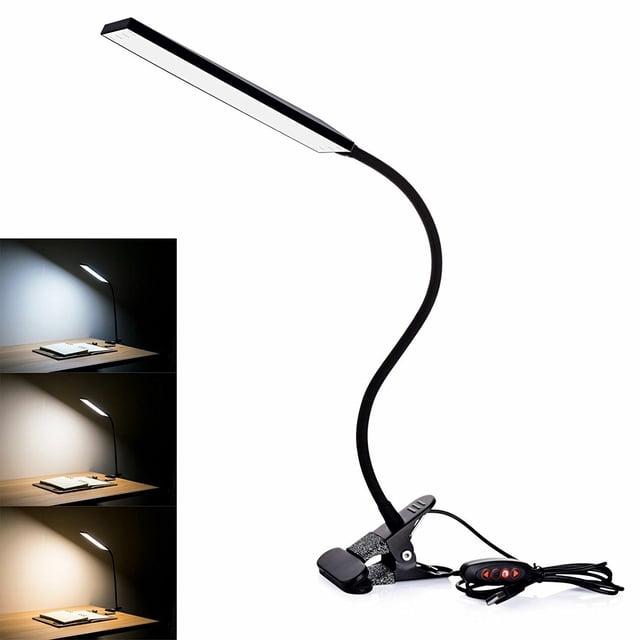 Flexible LED USB clip lámpara de mesa 3 modos de lectura retro luz de noche