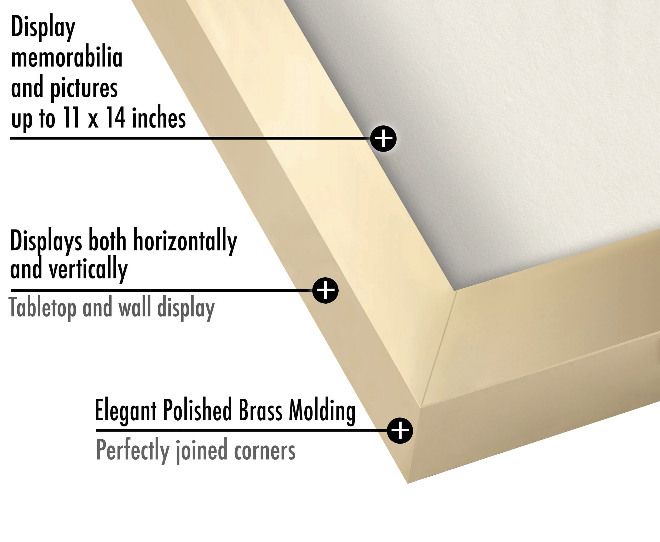 Americanflat 11x14 Shadow Box Frame, Gold