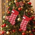 thumbnail image 5 of Fwttom Knit Christmas Stockings, 15.4 Inches Woolen Personalized Christmas Stockings, Holiday Large Christmas Stockings Bulk for Gifts, Candy Bag, Xmas Tree & Party Decor, 5 of 6