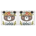 thumbnail image 3 of Bear Face in A Flower Crown Kitchen Curtains Half Tier Curtain 2 Rod Pockets Bathroom Bedroom Cupborad Living Room 27"x36", 3 of 8