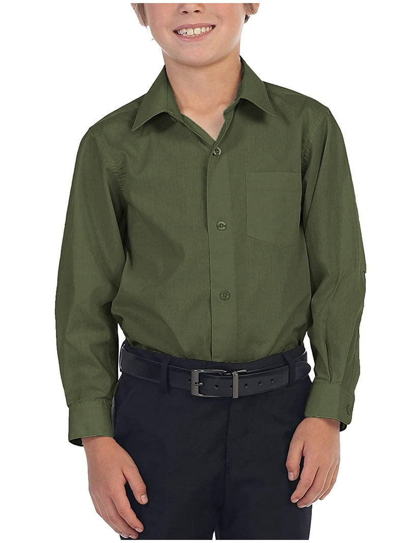 omnia club dress code Trendy Olive Green Solid Cotton Blend Casual Shirt With Classic Spread main image 1