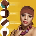 thumbnail image 4 of Airvexalon 4 Pieces Chemo Turban Long-tail Headscarf Cap Bow Tie Elastic Breathable Base For Women, 4 of 5