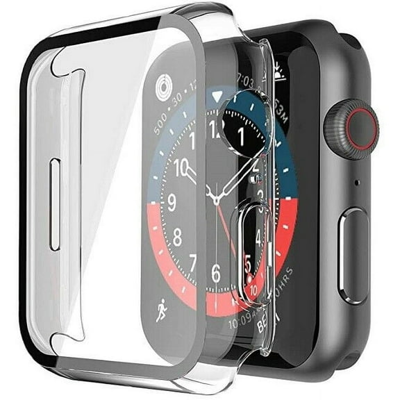BISENTEK For Apple Watch Series 8 (45mm) / Series 7 (45mm) / Series 7 Aluminum (45mm) Case Tempered Glass Screen Protector, Clear TPU Protective Cover Armor, Shock Adsorption, Drop Protection