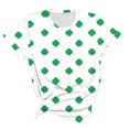 thumbnail image 5 of Meichang T-Shirts pour Femmes de la Saint-Patrick Imprimé Trèfle Vert Manches Courtes Col Rond Ample, 5 of 5