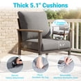 thumbnail image 6 of Muphyers 6 Piece Aluminum Patio Furniture Set, All Weather Patio Conversation Sets, Swivel Rocking Chairs and Ottomans, 5.1" Cushions Outdoor Couch for Porch, Garden, Backyard, Deck,Gray, 6 of 15