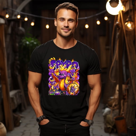Studio18 Eleven Spyro the Dragon T-Shirt Classic Video Game Nostalgic Fan Apparel, for unisex up to 5XL.