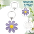 thumbnail image 4 of 6 llaveros de margaritas en 3 colores, de aleación esmaltada, con flores, para mujer, con anilla, 4 of 6