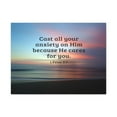 thumbnail image 4 of Scripture Walls He Cares For You 1 Peter 5:7 Bible Verse Canvas Christian Wall Art Ready to Hang, 4 of 20