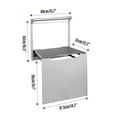 thumbnail image 2 of TOHU Folding Wall Mounted Stool - Space Saving Shower Seat with Armrests for Bathroom and Shower Use, 2 of 9