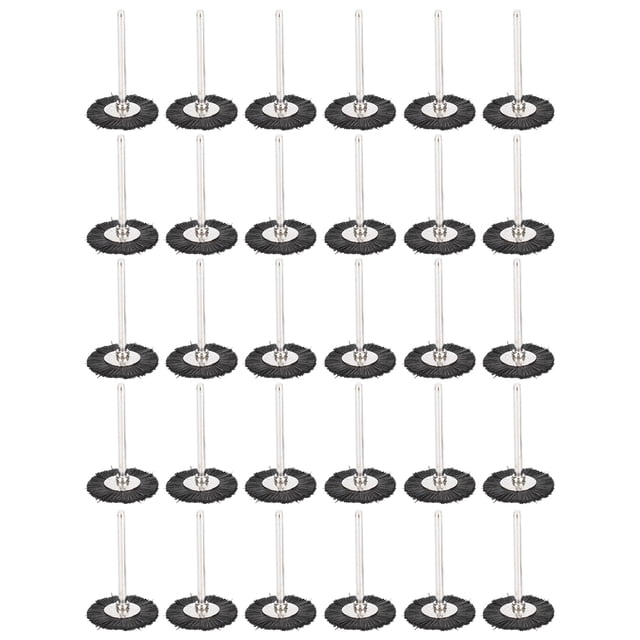Brush Wheel Flat Brush Wheel Wood Carving Brush Wheel Rust Removal Tool Polishing Tools 30Pcs Brush Wheel Flat Mini Wood Carving Rust/Corrosion/Paint Removal Polishing Tools