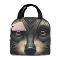 thumbnail image 1 of Balery Tribal Style Raccoon Bolsa de Almuerzo Aislada – Caja de Almuerzo con Papel de Aluminio Grueso, Mantiene la Comida Fresca por 4 Horas, 1 of 8