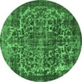 thumbnail image 1 of Ahgly Company Indoor Round Oriental Emerald Green Industrial Area Rugs, 4' Round, 1 of 4