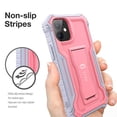 thumbnail image 4 of FITO For iPhone 12 Mini Case, Phone Case with Screen Protector and Kickstand (Pink), 4 of 7