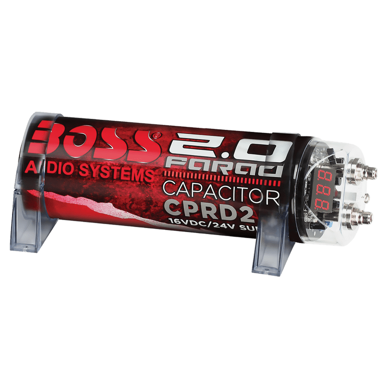 Boss Audio Systems Car Audio Capacitor, 2 Farad, Energy Storage