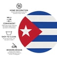 thumbnail image 3 of Cuban Flag Leather Drinks Coasters Suitable for Various Cups Set of 6 Round Shape, 3 of 6
