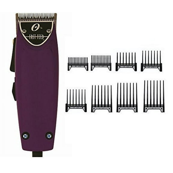 Oster Fast Feed Limited Edition Purple Hair Adjustable Pro Clipper   8pc Combs