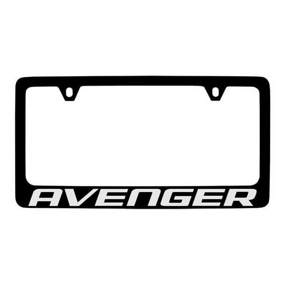 Dodge Avenger Black Coated Metal License Plate Frame Holder